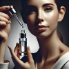 DALL·E 2024-11-24 14.08.57 - A dramatic and stylish image of a woman holding a facial serum bo...png